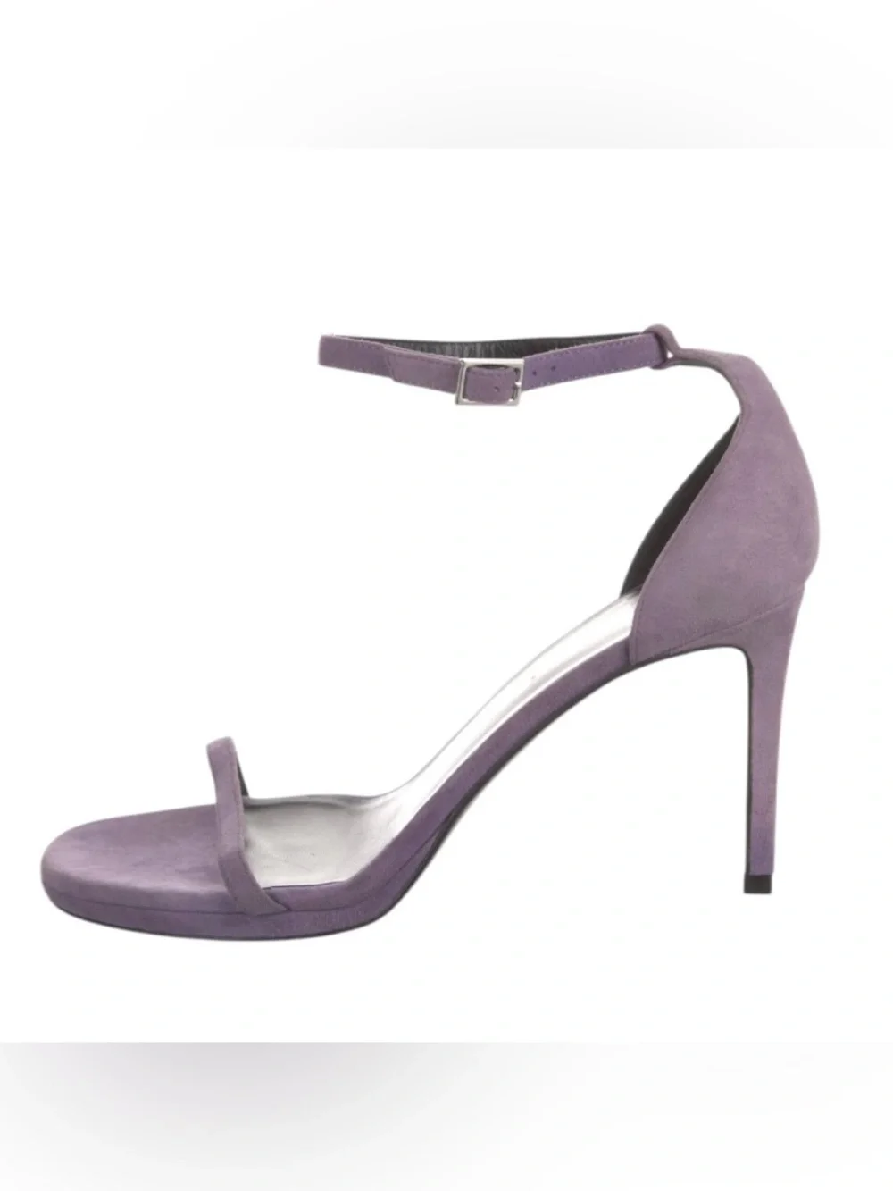 Saint Laurent Jane Suede Ankle Strap Stiletto Sandals - Picture 1 of 7